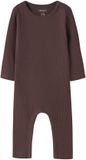 Name it Jumpsuit Ribgebreid French Roast1 Unisex Gestreept Lange mouw Ronde hals 56