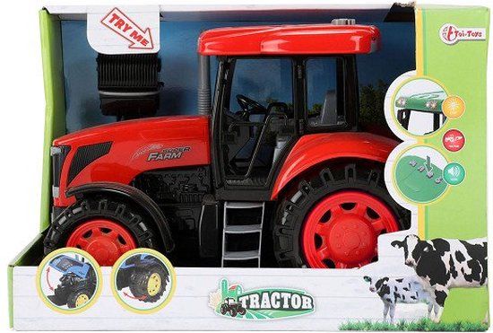 Toi-Toys Tractor Groot met Licht en Geluid Rood