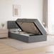 vidaXL Lit de rangement avec matelas, gris foncé, 100 x 200 cm, velours