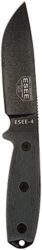 ESEE Model 4 black blade, grey handle 4P-KO survivalmes zonder schede