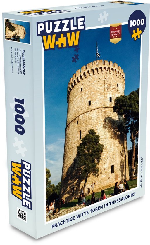 MuchoWow Puzzel witte toren in Thessaloniki - Legpuzzel - Puzzel 1000 stukjes volwassenen