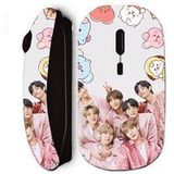 Maniacase Zwarte draadloze muis Kpop BTS roze