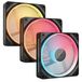 Corsair iCUE LINK LX120-R RGB PWM Reverse Fans Starter Kit - 3-pack - 120mm - 2400 rpm - Zwart