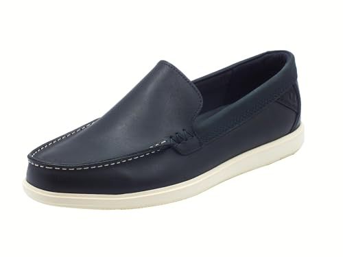 Clarks Shoes Bratton Loafers Navy Leather EU 42 1/2 Man