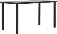 Table de salle à manger 140x70x75 cm MDF noir et gris béton