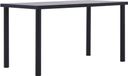 Table de salle à manger 140x70x75 cm MDF noir et gris béton