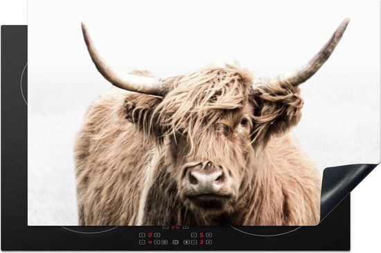 KitchenYeah® Inductie beschermer 81x52 cm - Schotse Hooglander - Inductiebeschermer