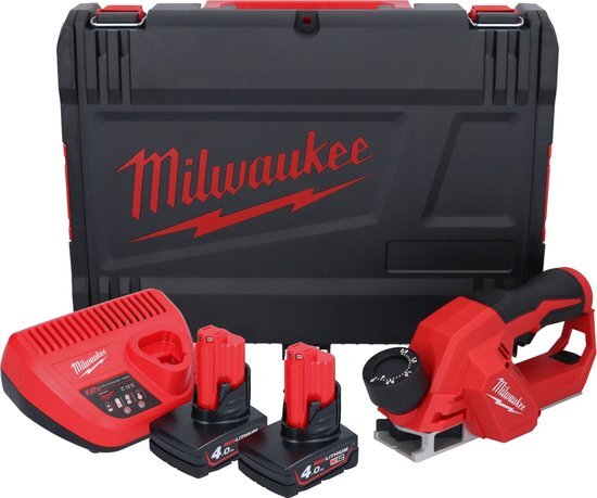 Milwaukee M12 BLP-402X Accu Schaafmachine 12V 4.0Ah Li-Ion M12™ in koffer - 4933492851