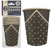 SURPRISEZ-VOUS Set van 36 grijze partybekers van 25 cl