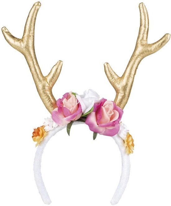 Boland tiara Pretty Reindeer dames wit one size