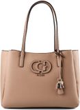 GUESS Isola schoudertas laptoptas met laptopvak, beige taupe
