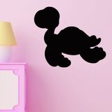 Ambiance Sticker Leisteen schoolbord - Muurstickers, zelfklevend, afwasbaar, silhouet schildpad, H 25 x B 30 cm