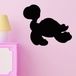 Ambiance Sticker Leisteen schoolbord - Muurstickers, zelfklevend, afwasbaar, silhouet schildpad, H 25 x B 30 cm