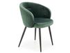 Verdi Polyester Velvet Fauteuil with Rounded Backrest