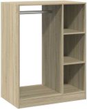 vidaXL Kledingkast 77x48x102 cm bewerkt hout sonoma eikenkleurig