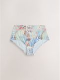 Next - Dames - Tangabikinislip met halfhoge taille en kralen - Blauw