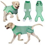 KAROKU Herstelpak voor honden, na operatiekleding voor huisdieren, mannelijk en vrouwelijk, professionele hondenonesie voor chirurgie voor buikwonden, herstelshirt, vervangende E-halsband en kegel