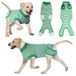 KAROKU Herstelpak voor honden, na operatiekleding voor huisdieren, mannelijk en vrouwelijk, professionele hondenonesie voor chirurgie voor buikwonden, herstelshirt, vervangende E-halsband en kegel