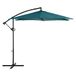 Parasol Janeiro, rond, 3 m, blauw