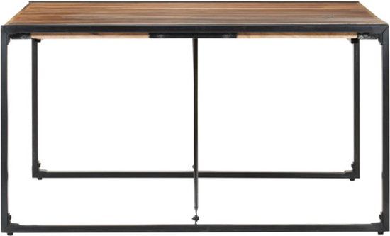 vidaXL Eettafel 140x140x75 cm massief hout
