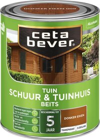 Cetabever Schuur & Tuinhuis Beits Transparant Donker Eiken Zijdeglans 750 ml