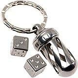 LionSteel AcornDice Steel Sleutelhanger - Stalen Dobbelsteentjes