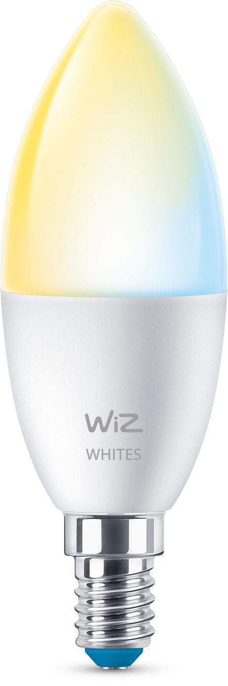 WiZ Smart Bulb - 4.9W (40W Equivalent) C37 E14 - White - Wi-Fi