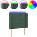 Tête de lit LED vert foncé 83x16x118/128 cm velours