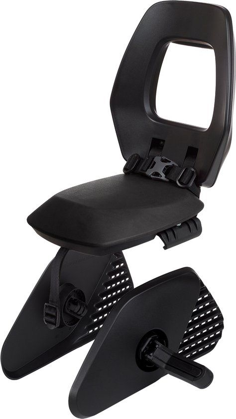 Bobike One Junior Achterzitje - Zwart/Zwart - Dragerbevestiging - 22-35 kg