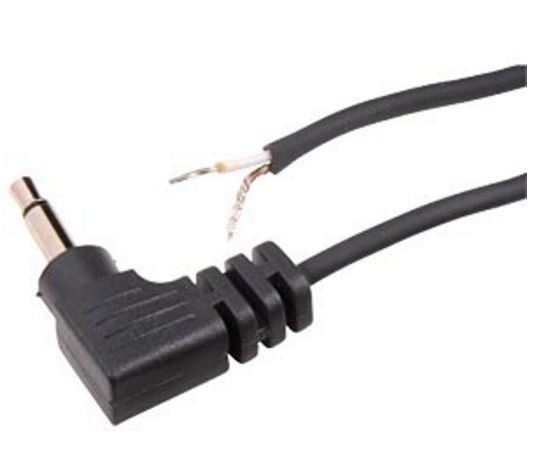 BKL 3.5mm Jack m haaks mono audio kabel met open eind / zwart - 1.8 meter