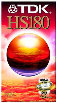 TDK E-180HS VHS Videocassette - 180 min - 1-pack
