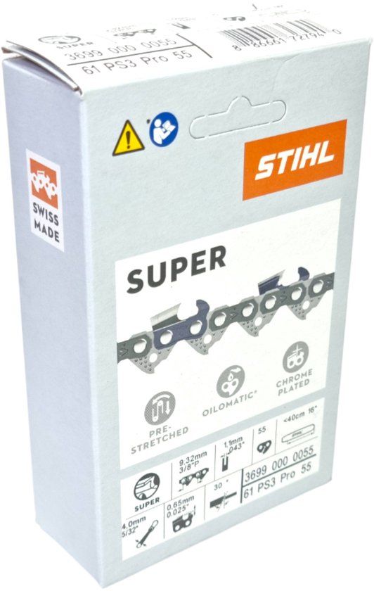 Stihl Picco Super 3 Pro (PS3 Pro) zaagketting 3/8" P 1,1 mm 55 TG