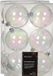 Decoris Kerstballen - 18 stuks - 8 cm - Transparant Parelmoer - Kunststof