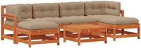vidaXL Loungeset 2-zits Wasbruin Grenenhout