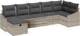 vidaXL Bankstel 8-zits Polyrattan Lichtgrijs/Donkergrijs