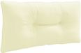 vidaXL Coussin de dossier PUTTEN 100% Polyester Crème 70 x 40 x 10 cm