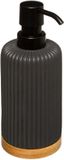 5five Zeeppompje/dispenser - kunststeen - antraciet - 270 ml - navulbaar - toilet/badkamer/toilet