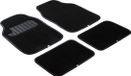 WALSER Tapijt Color, universele vloermatten, vierdelige automattenset met anti-slip noppen zwart/paars