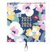 Busy B Familie wandkalender - 17 maanden aug '25 - december '26 - bloemenontwerp - familie muurplanner met 5 schema's, notities, minikalenders, stickers en 17 maandelijkse opbergvakken - 30,5 x 30,5