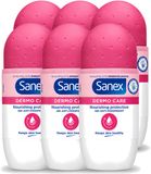 Sanex Dermo Care 48H Antiperspirant Deodorant Roller - 6 x 50 ml