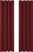 Famanu – Set van 2 verduisteringsgordijnen - rood - thermisch en opaque - 200 x 140 cm - voor slaapkamer of woonkamer