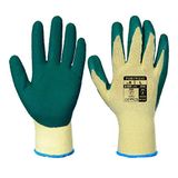 Portwest A100 Grip Handschoen Gauge 10 Gebreide Voering Ademend Ergonomisch | Groen, 2XL, EN ISO 21420 Behendigheid 4, EN 388 Snijniveau A, CE-gecertificeerd, Katoen/Latex, Snijbestendig, Lichtgewicht