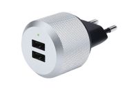 JustMobile AluPlug Universeel Zilver AC Binnen Oplader