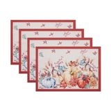 Elrene Home Fashions Botanische oogst Pompoen Engineered Table Placemats, Set van 4, 33 x 49 cm