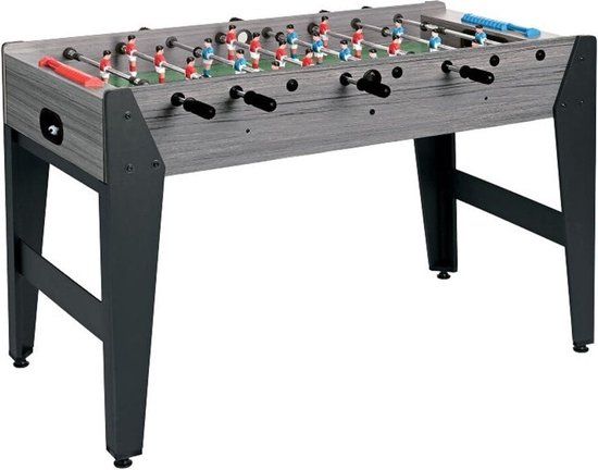 Garlando F-Zero Tafelvoetbal - Grijs Eiken - Doorlopende Stangen - voor Kinderen