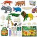 BONNYCO Dierenspeelgoed Kinderen Schilderset 16 Jungle Figuren. Knutselsets Kinderen met Glow in the Dark, Knutselen Jongensspeelgoed 3 4 5 6 7 8 9 10 Jaar. Geschenken Kids Verjaardag Kerstmis