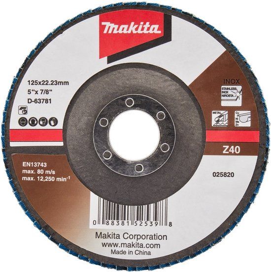 Makita Accessoires Makita Lamellenschijf 125 mm Z40 - D-63781