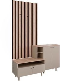 Vicco Garderobeset Elano, Grijs/Eiken, 140 x 80 cm