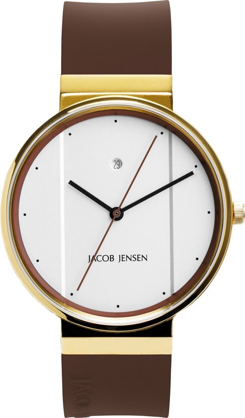 Jacob Jensen 778 horloge heren - bruin - edelstaal doubl