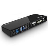 Wavlink USB 3.0 notebook dockingstation dual display met HDMI en DVI/VGA met Gigabit Ethernet, 6 USB-poorten, audio voor notebook, efficiënter thuiskantoor